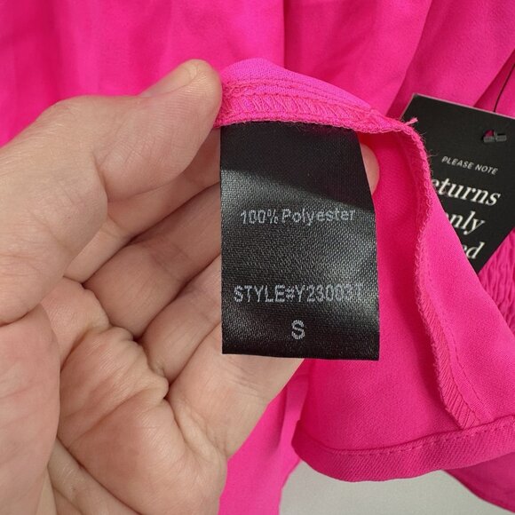 NEW POMANDER PLACE TUCKERNUCK kenzo dress electric pink mini casual SMALL - Picture 8 of 8